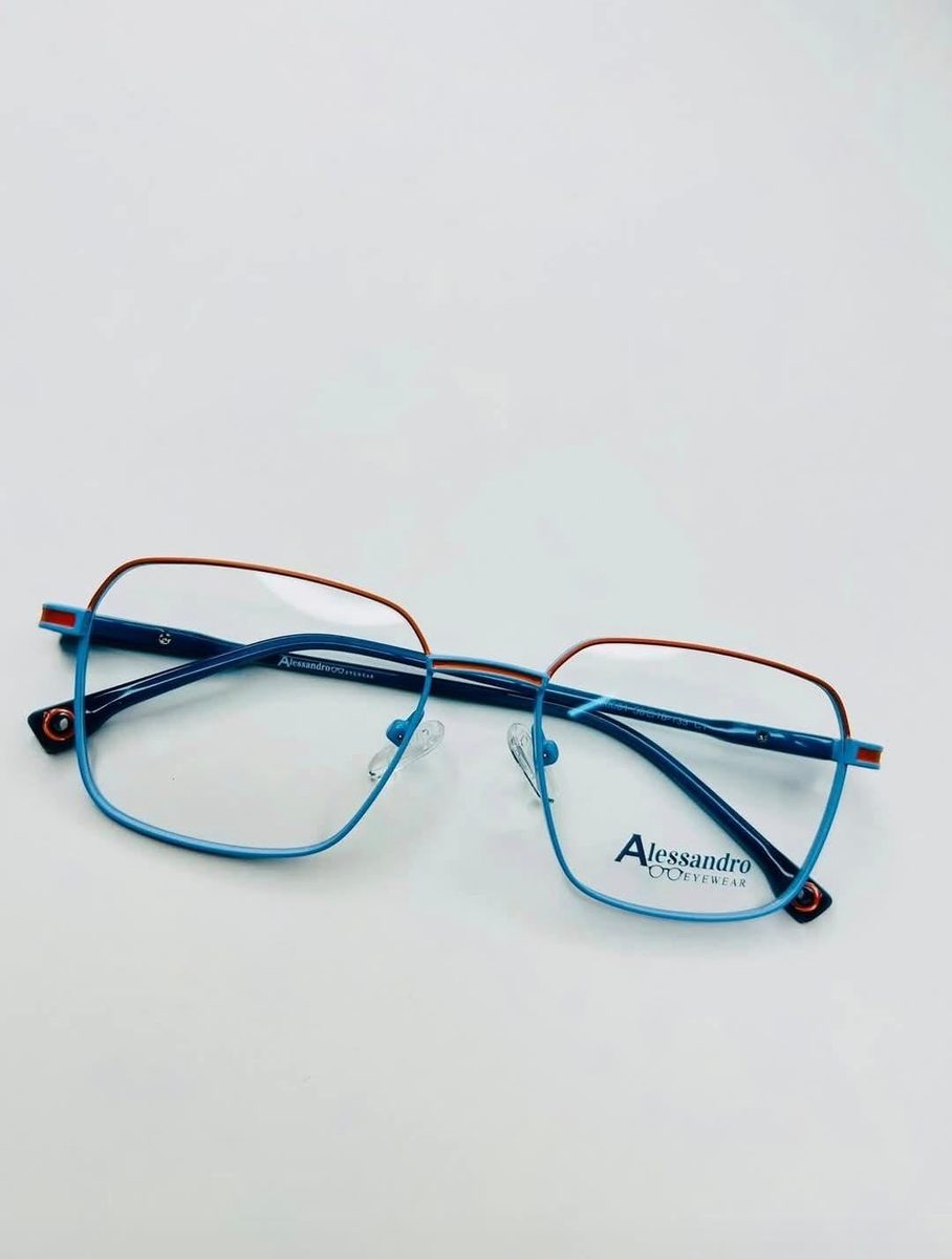 Aro rectangular azul Alessandro Eyewear — Ref. AE-309